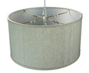 18"W 1 Light Swag Plug-In Pendant  Textured Oatmeal Shade White Cord 18"W 1 Light Swag Plug-In Pendant  Textured Oatmeal Shade White Cord