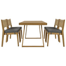 Walker Edison | Outdoor Acacia Wood Dining Table and Chair Set Walker Edison | Outdoor Acacia Wood Dining Table and Chair Set
