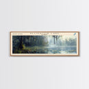 Alligator Lake Florida Panoramic Framed Canvas Print, Lake House Decor, Tropical Landscape, Travel Poster, Wall Art, Scenic Painting Alligator Lake Florida Panoramic Framed Canvas Print, Lake House Decor, Tropical Landscape, Travel Poster, Wall Art, Scenic Painting