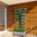 Raised Garden Bed with Trellis, Outdoor Wooden Planter Box for Climbing Plants, Vegetables, and Herb Growing Raised Garden Bed with Trellis, Outdoor Wooden Planter Box for Climbing Plants, Vegetables, and Herb Growing