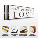 All You Need Is Love Sign All You Need Is Love Sign