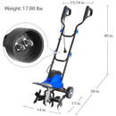 BILT HARD 14" Electric Tiller Cultivator: 10 Amp Motor, Foldable with Adjustable Wheels BILT HARD 14" Electric Tiller Cultivator: 10 Amp Motor, Foldable with Adjustable Wheels