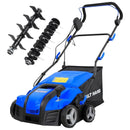 BILT HARD 15 Amp Electric Dethatcher & Scarifier: 16" Width, 14.5-Gallon Bag, 2-in-1 Walk-Behind Lawn Tool BILT HARD 15 Amp Electric Dethatcher & Scarifier: 16" Width, 14.5-Gallon Bag, 2-in-1 Walk-Behind Lawn Tool