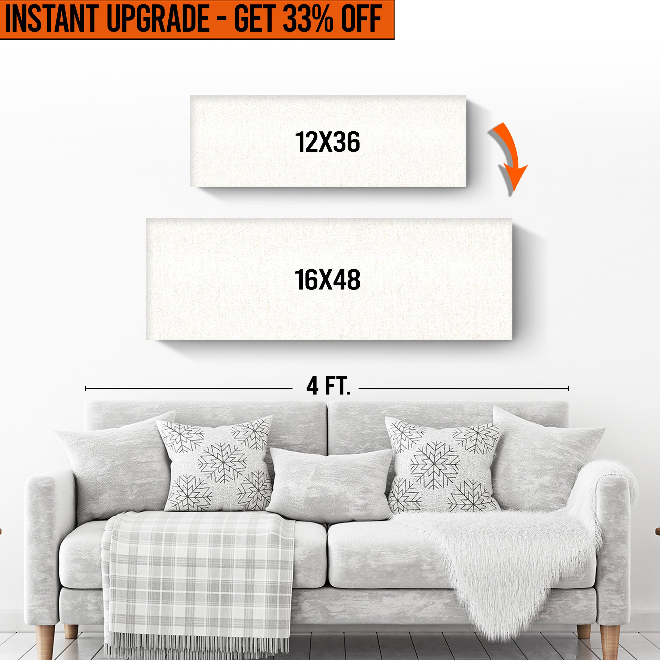 Upgrade Your 12x36 Inches 'Give it to God and Go to Sleep' (Style 2) Canvas To 16x48 Inches