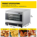 Heavy Duty Commercial Stainless Steel Countertop Convection Toaster Oven (SAK51683) Heavy Duty Commercial Stainless Steel Countertop Convection Toaster Oven (SAK51683)