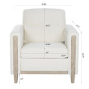 Walker Edison | Pine Upholstered Accent Chair Walker Edison | Pine Upholstered Accent Chair