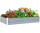 Silver Galvanized Raised Garden Bed - Outdoor Planter Box for Vegetables, Fruits & Flowers Silver Galvanized Raised Garden Bed - Outdoor Planter Box for Vegetables, Fruits & Flowers