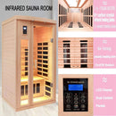 Premium 2-Person Low EMF FAR-Infrared Heat Wood Home Personal Spa Sauna With Ceramic Heaters, 1760W (SAK25714) Premium 2-Person Low EMF FAR-Infrared Heat Wood Home Personal Spa Sauna With Ceramic Heaters, 1760W (SAK25714)