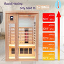 Premium 2-Person Low EMF FAR-Infrared Heat Wood Home Personal Spa Sauna With Ceramic Heaters, 1760W (SAK25714) Premium 2-Person Low EMF FAR-Infrared Heat Wood Home Personal Spa Sauna With Ceramic Heaters, 1760W (SAK25714)