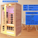 Premium 2-Person Low EMF FAR-Infrared Heat Wood Home Personal Spa Sauna With Ceramic Heaters, 1760W (SAK25714) Premium 2-Person Low EMF FAR-Infrared Heat Wood Home Personal Spa Sauna With Ceramic Heaters, 1760W (SAK25714)