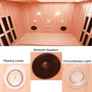 Premium 2-Person Low EMF FAR-Infrared Heat Wood Home Personal Spa Sauna With Ceramic Heaters, 1760W (SAK25714) Premium 2-Person Low EMF FAR-Infrared Heat Wood Home Personal Spa Sauna With Ceramic Heaters, 1760W (SAK25714)