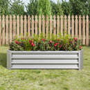 Rectangular Metal Raised Garden Bed for Flowers, Vegetables, and Herbs Rectangular Metal Raised Garden Bed for Flowers, Vegetables, and Herbs