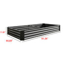 Rectangular Metal Raised Garden Bed for Flowers, Vegetables, and Herbs Rectangular Metal Raised Garden Bed for Flowers, Vegetables, and Herbs