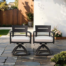 Aluminum Outdoor Patio Swivel Rockers with Plush Cushions (Set of 2) Aluminum Outdoor Patio Swivel Rockers with Plush Cushions (Set of 2)