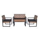 Walker Edison | Outdoor Wicker 4-Piece Patio Furniture Set Walker Edison | Outdoor Wicker 4-Piece Patio Furniture Set