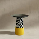 Savana Jacquard Velvet Wooden Round Side Table Savana Jacquard Velvet Wooden Round Side Table