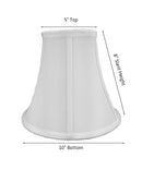 10"W x 9"H White Bell Shantung Shade 10"W x 9"H White Bell Shantung Shade