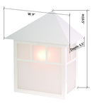 11"H Artisan 1-Light Textured White Pocket Outdoor Wall Light 11"H Artisan 1-Light Textured White Pocket Outdoor Wall Light