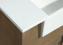 Sally 30" Bathroom Vanity Weathered Fir Finish - White Engineered Countertop Sally 30" Bathroom Vanity Weathered Fir Finish - White Engineered Countertop