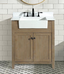Sally 30" Bathroom Vanity Weathered Fir Finish - White Engineered Countertop Sally 30" Bathroom Vanity Weathered Fir Finish - White Engineered Countertop