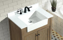 Sally 30" Bathroom Vanity Weathered Fir Finish - White Engineered Countertop Sally 30" Bathroom Vanity Weathered Fir Finish - White Engineered Countertop