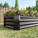 Rectangular Metal Raised Garden Bed for Flowers, Vegetables, and Herbs Rectangular Metal Raised Garden Bed for Flowers, Vegetables, and Herbs