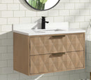 Diamond 36" Floating Bathroom Vanity White Oak Diamond 36" Floating Bathroom Vanity White Oak