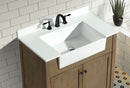 Sally 36" Bathroom Vanity Weathered Fir - White Engineered Countertop Sally 36" Bathroom Vanity Weathered Fir - White Engineered Countertop