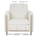 Walker Edison | Pine Upholstered Accent Chair Walker Edison | Pine Upholstered Accent Chair