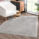Judy Solid Gray Washable Shag Rug Judy Solid Gray Washable Shag Rug