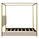 Walker Edison | Queen Size Upholstery Canopy Platform Bed Walker Edison | Queen Size Upholstery Canopy Platform Bed