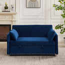 " Sleeper Sofa Bed w/USB Port, 3-in-1 adjustable sleeper with pull-out bed, 2 lumbar pillows and side pocket, soft velvet convertible sleeper sofa bed, suitable for living room bedroom " Sleeper Sofa Bed w/USB Port, 3-in-1 adjustable sleeper with pull-out bed, 2 lumbar pillows and side pocket, soft velvet convertible sleeper sofa bed, suitable for living room bedroom
