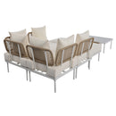 Walker Edison | Outdoor 8-Piece Sectional Sofa Set Walker Edison | Outdoor 8-Piece Sectional Sofa Set