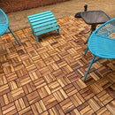 Natural Acacia Checkered Deck Tiles Natural Acacia Checkered Deck Tiles