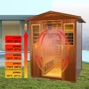 Premium 4-Person Luxury Low EMF Outdoor FAR Infrared Home Sauna With Bluetooth Audio, 2050W (SAK15372) Premium 4-Person Luxury Low EMF Outdoor FAR Infrared Home Sauna With Bluetooth Audio, 2050W (SAK15372)