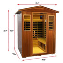 Premium 4-Person Luxury Low EMF Outdoor FAR Infrared Home Sauna With Bluetooth Audio, 2050W (SAK15372) Premium 4-Person Luxury Low EMF Outdoor FAR Infrared Home Sauna With Bluetooth Audio, 2050W (SAK15372)