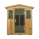 Deluxe 4-Person Outdoor Infrared Hemlock Sauna With Bluetooth Speakers & LED Lighting (SAK96371) Deluxe 4-Person Outdoor Infrared Hemlock Sauna With Bluetooth Speakers & LED Lighting (SAK96371)