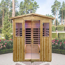 Deluxe 4-Person Outdoor Infrared Hemlock Sauna With Bluetooth Speakers & LED Lighting (SAK96371) Deluxe 4-Person Outdoor Infrared Hemlock Sauna With Bluetooth Speakers & LED Lighting (SAK96371)