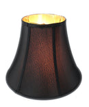 14"W x 11"H Black with Gold Lining Bell Lampshade 14"W x 11"H Black with Gold Lining Bell Lampshade
