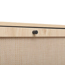 Walker Edison | Rattan 5 Door Shoe Rack Walker Edison | Rattan 5 Door Shoe Rack