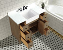 Sally 42" Bathroom Vanity Weathered Fir - White Engineered Countertop Sally 42" Bathroom Vanity Weathered Fir - White Engineered Countertop