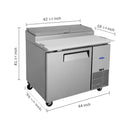 44" Commercial Pizza Prep Table With Built-In 11 Cu.Ft. Refrigerator (SAK09621) 44" Commercial Pizza Prep Table With Built-In 11 Cu.Ft. Refrigerator (SAK09621)