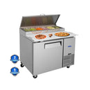 44" Commercial Pizza Prep Table With Built-In 11 Cu.Ft. Refrigerator (SAK09621) 44" Commercial Pizza Prep Table With Built-In 11 Cu.Ft. Refrigerator (SAK09621)