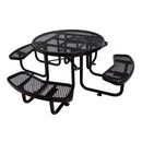 Large 46" Heavy Duty Round Outdoor Steel Picnic Table With Umbrella Hole (SAK96428) Large 46" Heavy Duty Round Outdoor Steel Picnic Table With Umbrella Hole (SAK96428)