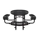 Large 46" Heavy Duty Round Outdoor Steel Picnic Table With Umbrella Hole (SAK96428) Large 46" Heavy Duty Round Outdoor Steel Picnic Table With Umbrella Hole (SAK96428)