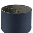16"W 1 Light Swag Plug-In Pendant  Shallow Drum Textured Slate Blue Shade Black Cord 16"W 1 Light Swag Plug-In Pendant  Shallow Drum Textured Slate Blue Shade Black Cord