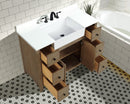 Sally 48" Bathroom Vanity Weathered Fir - White Engineered Countertop Sally 48" Bathroom Vanity Weathered Fir - White Engineered Countertop