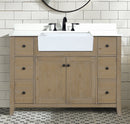 Sally 48" Bathroom Vanity Weathered Fir - White Engineered Countertop Sally 48" Bathroom Vanity Weathered Fir - White Engineered Countertop