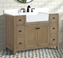 Sally 48" Bathroom Vanity Weathered Fir - White Engineered Countertop Sally 48" Bathroom Vanity Weathered Fir - White Engineered Countertop