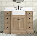 Kelly 48" Bathroom Vanity Weathered Fir - White Engineered Stone Countertop Kelly 48" Bathroom Vanity Weathered Fir - White Engineered Stone Countertop